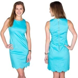 SCALLOP DRESS IN CRYSTAL BLUE BY SOUTHERN TIDE